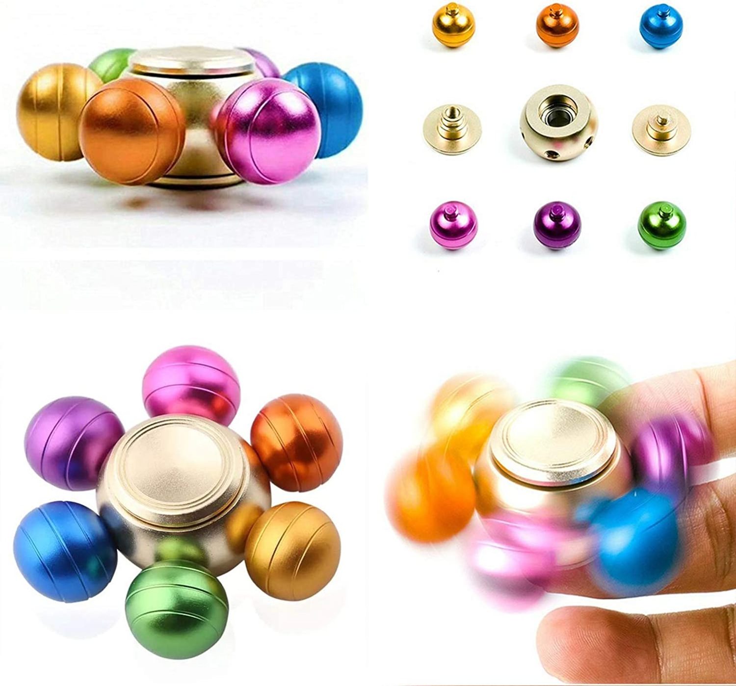 AF New Wholesale Anti Stress Relief Toys Flying Spinner Rainbow Fidget Spinner Toys Fingertip Toys Games for Adults and Children