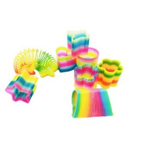 TT224 Wholesale Novelty And Colorful Coil Spring Toy Party Supplies For Boys Girls Walking Spring Toy Rainbow Magic Spring