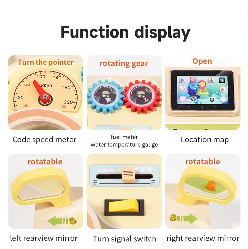 Newest Children Wooden Sensory Board Switch Toy Light Up Toys Educational Activity Board Montessori Toys Busy Board