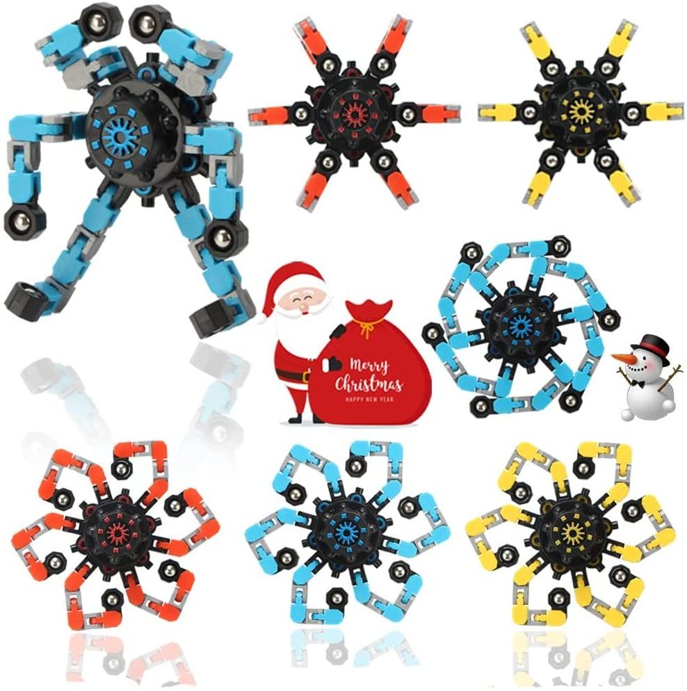 Wholesale Anti Stress Relief Deformation Gyro Chain Fidget Toys Transformable Fingertip Gyro Fidget Spinners Fingertip Gyro Toys