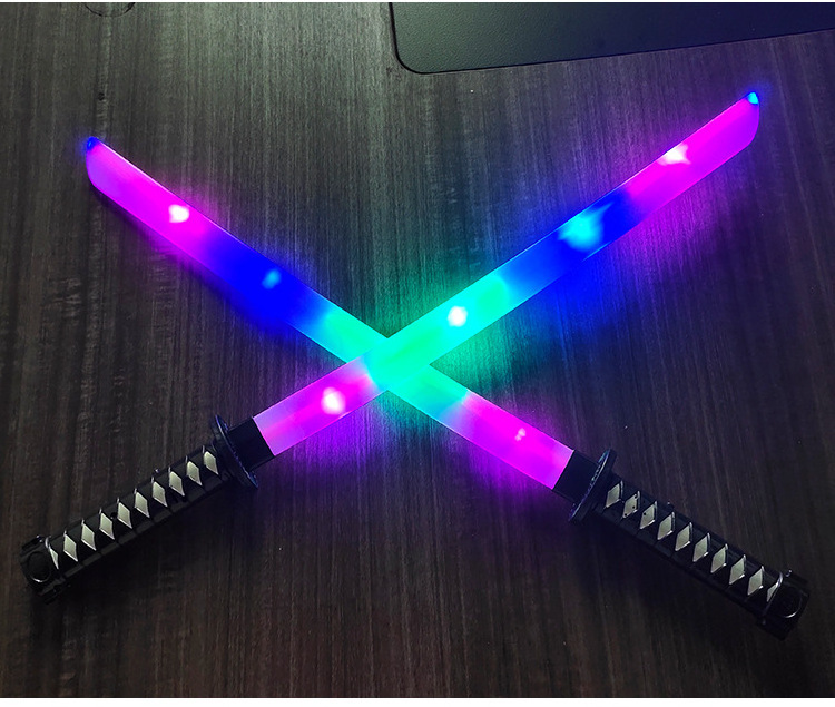 Factory Led Saber  Electronic Music Led Sword Ninja Toy Samurai Sword Light Up Toys Led Flashing Toys Light Up Sword for Kids