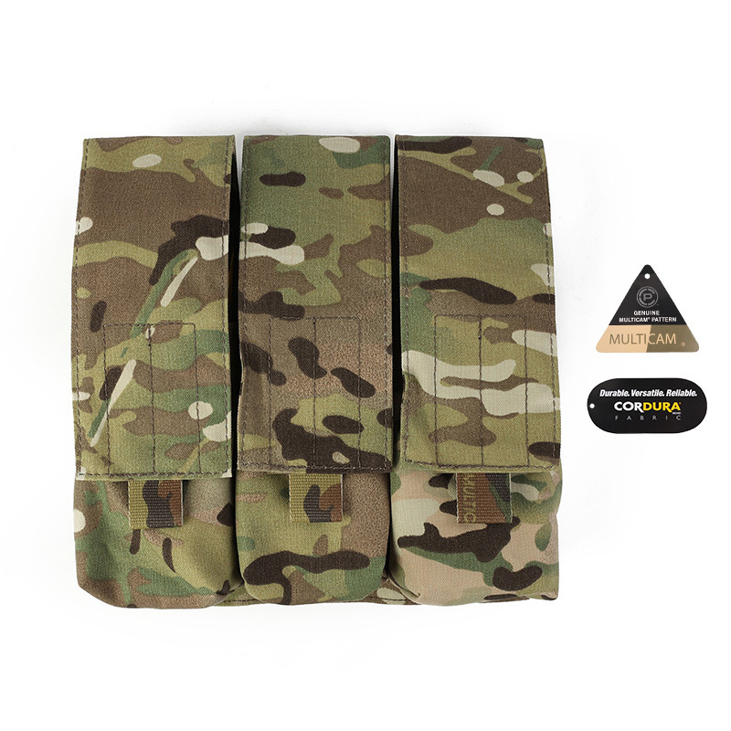 Emersongear 500D Cordura Nylon Camouflage Mag Pouch Multicam AK 7.62 Triple Tactical Gear Magazine Pouch With LBT Style