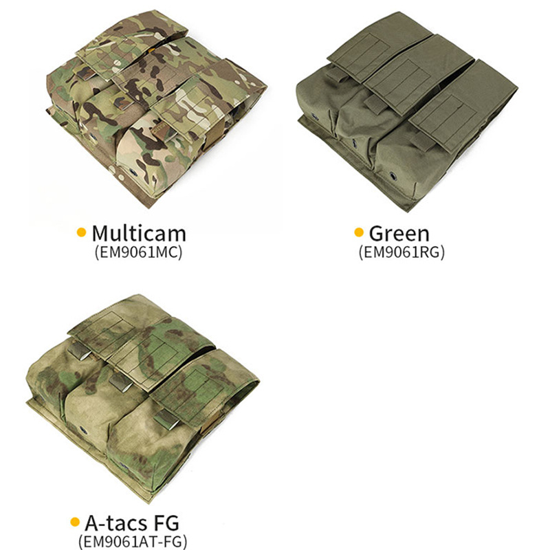 Emersongear 500D Cordura Nylon Camouflage Mag Pouch Multicam AK 7.62 Triple Tactical Gear Magazine Pouch With LBT Style