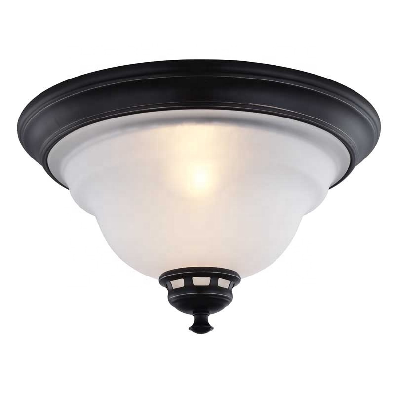 Traditional Led Ceiling Light frosted glass Oil Rubbed Bronze Ceiling Flush Mount modern chandelier