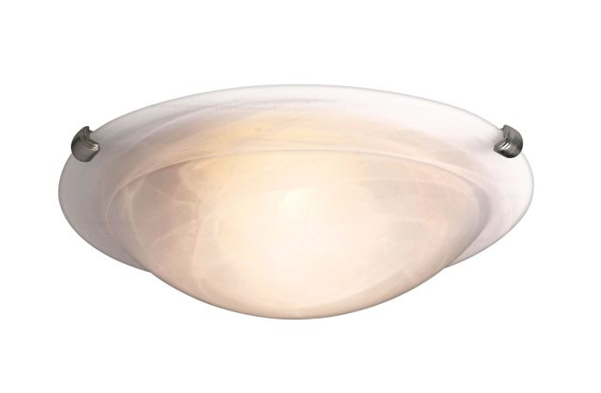 Indoor Decorative ceiling lights Modern simple design brushed nickel alabaster glass 12 inch clip flush ceiling lights