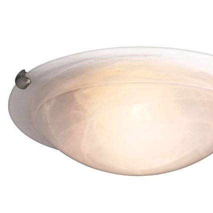 Indoor Decorative ceiling lights Modern simple design brushed nickel alabaster glass 12 inch clip flush ceiling lights