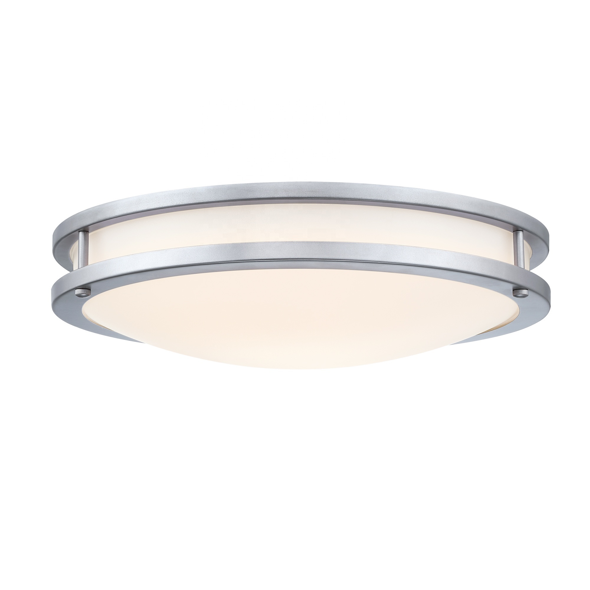 LED flush mount semi-flush mount 3CCT plastic shade steel ring bronze black sliver finish ceiling light