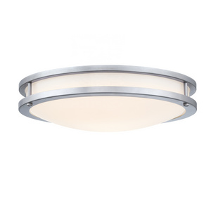 LED flush mount semi-flush mount 3CCT plastic shade steel ring bronze black sliver finish ceiling light