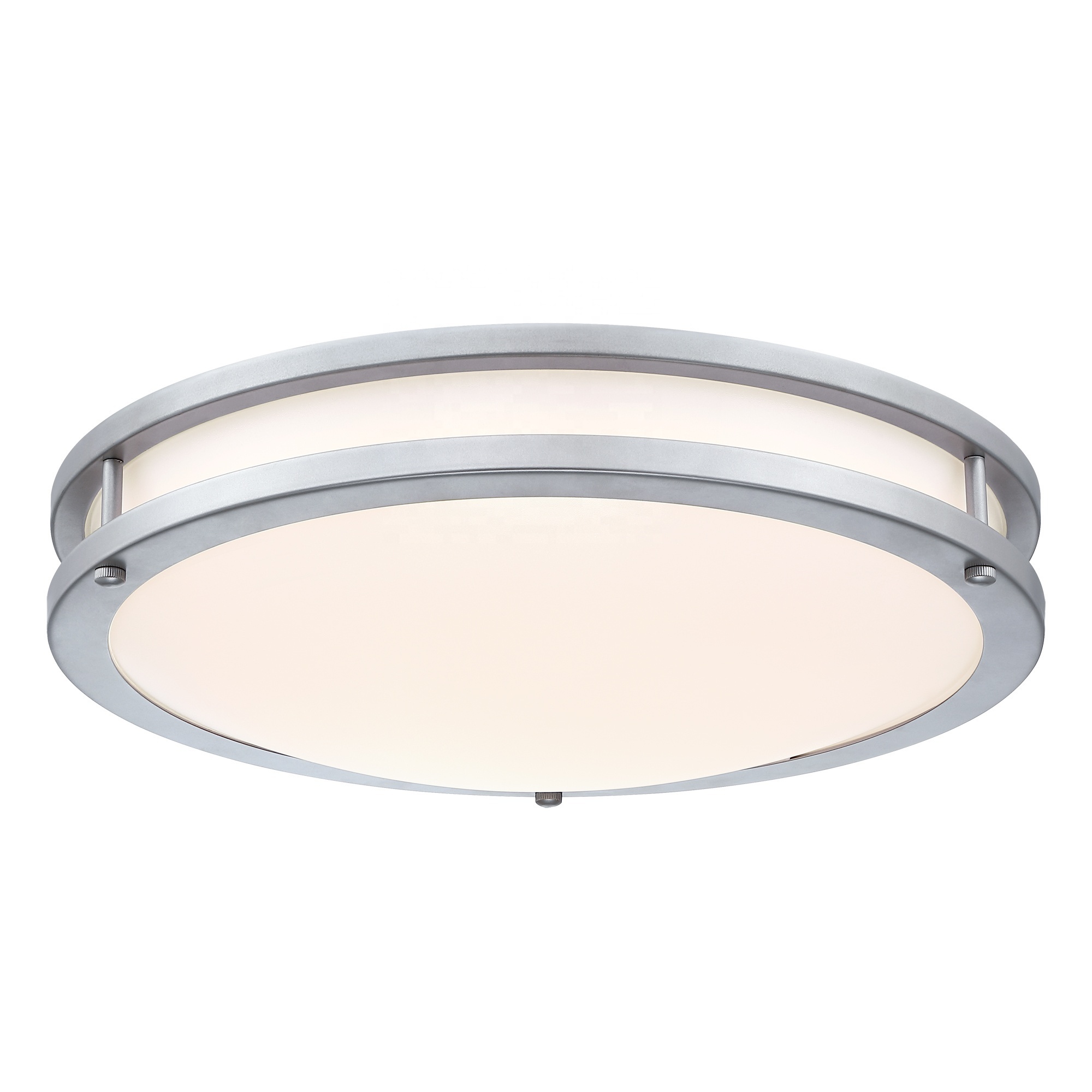 LED flush mount semi-flush mount 3CCT plastic shade steel ring bronze black sliver finish ceiling light