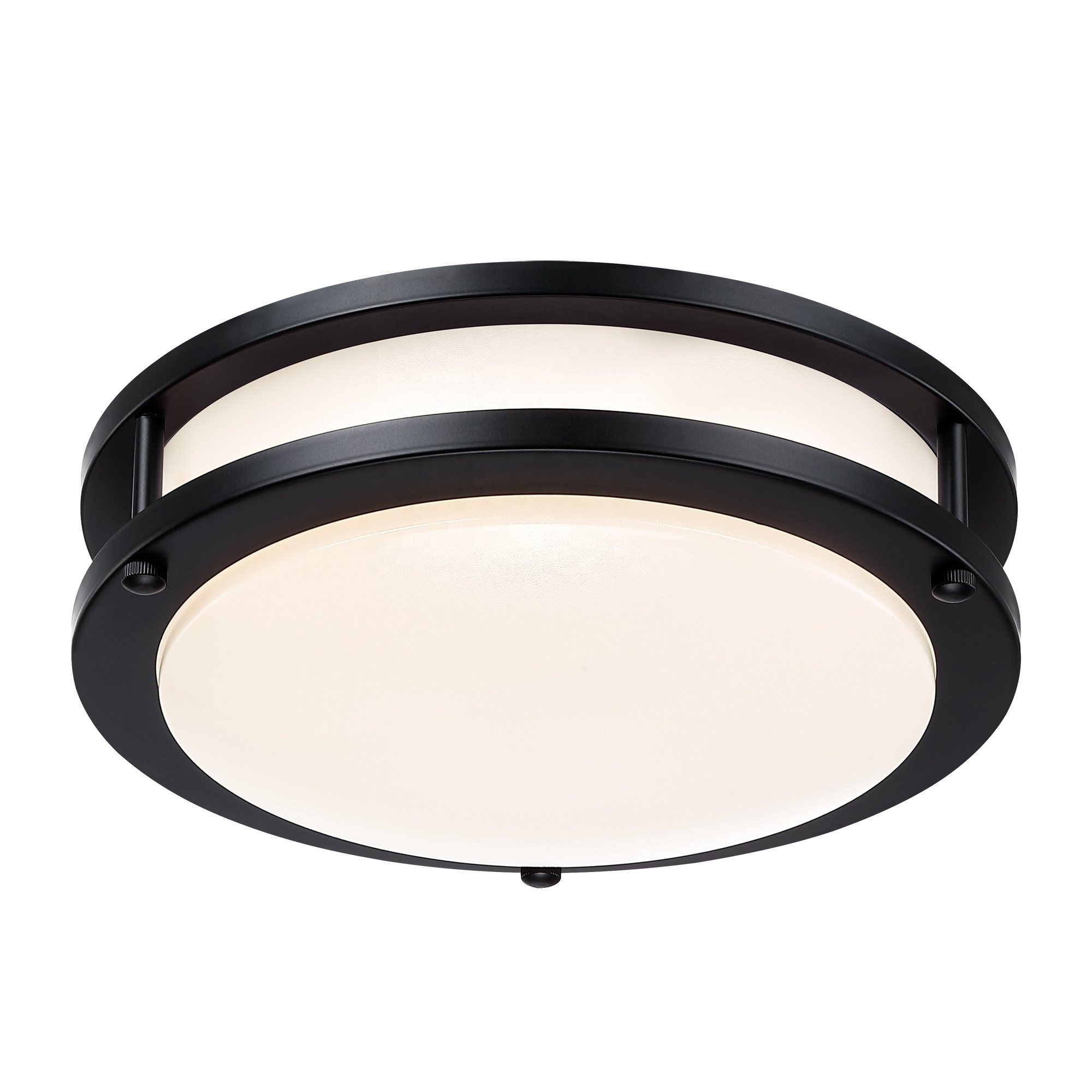 LED Flush mount semi flush mount glass plastic shade steel and bronze black finish LED ceiling light