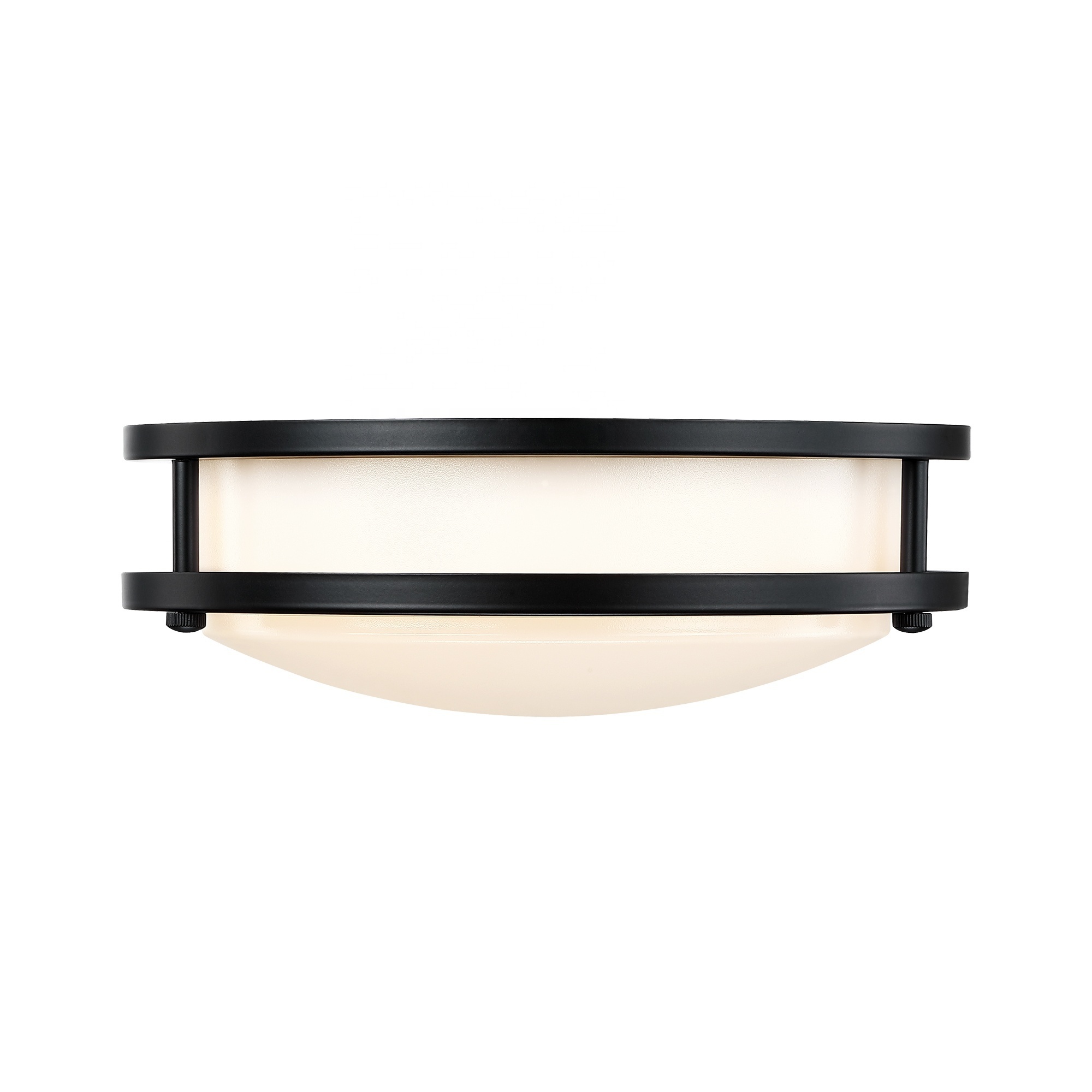 LED Flush mount semi flush mount glass plastic shade steel and bronze black finish LED ceiling light