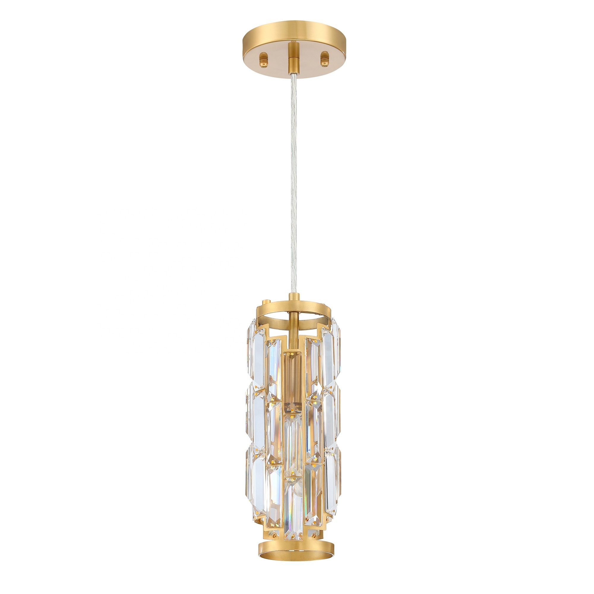 Ring Chandelier for Living Room drum Pendant Light gold clear crystal glass modern chandelier  Decorative Lighting