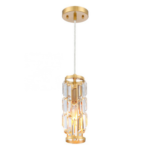 Ring Chandelier for Living Room drum Pendant Light gold clear crystal glass modern chandelier  Decorative Lighting