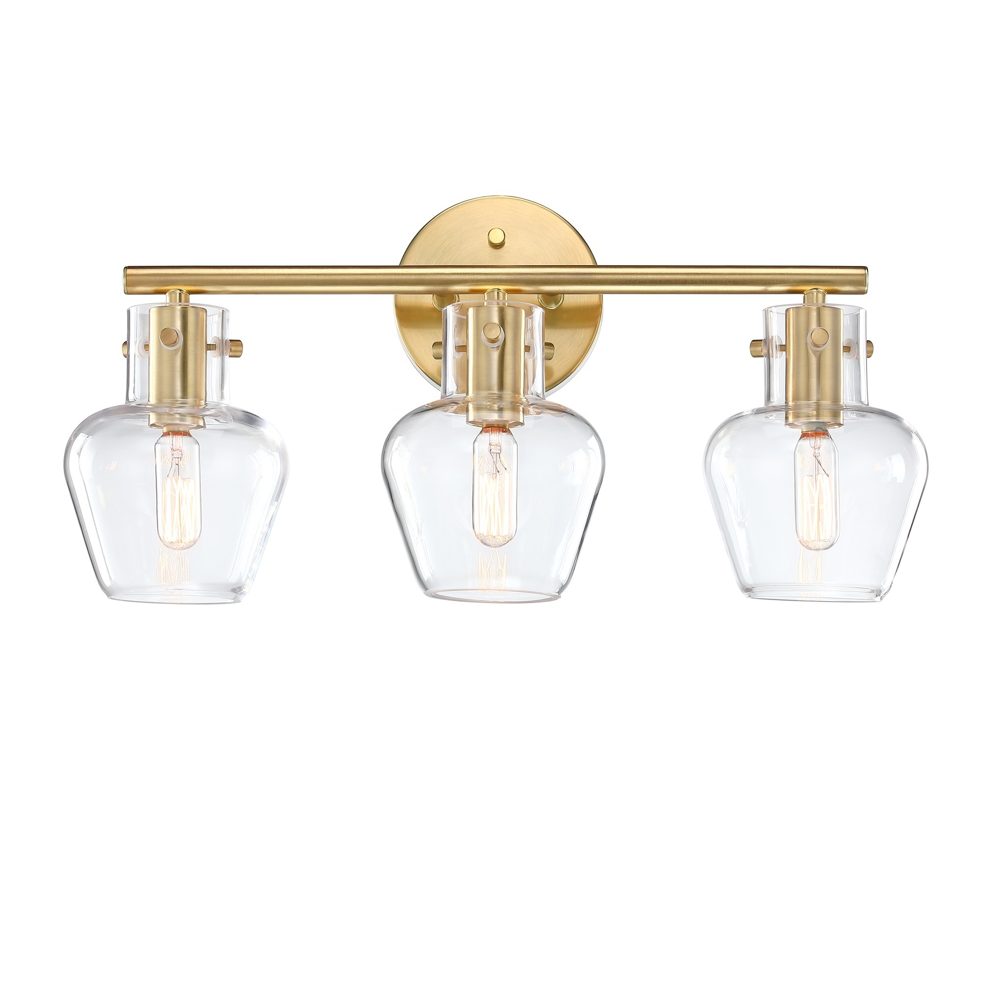 Modern LED vanity lights clear glass gold color wall lamps vanity mirror with led light bathroom light vanity bathroom