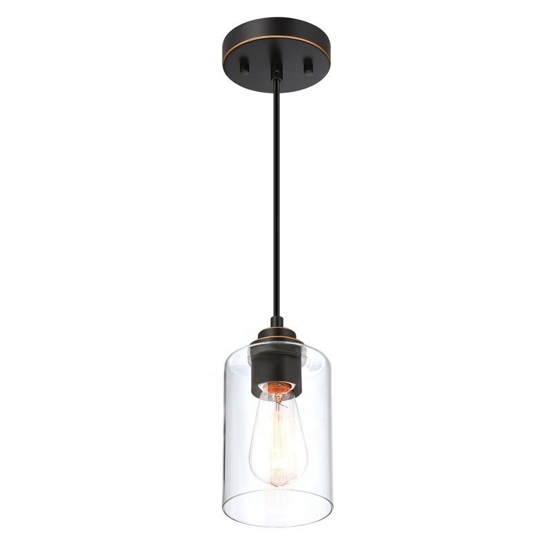 Modern pendant Light Fixtures Hanging Ceiling Lamp highlight with Clear Glass Shade  Kitchen living room Dining Hall Bar