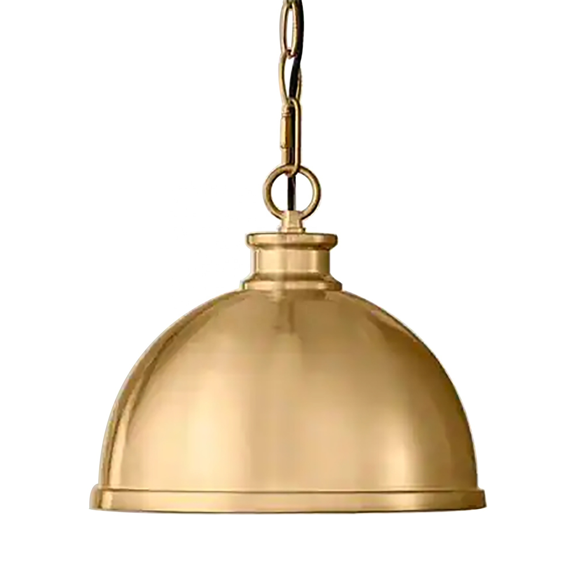 Pendant 1-Light farmhouse chandelier gold steel Round shade Modern Chandelier ceiling light Pendant Light for living room