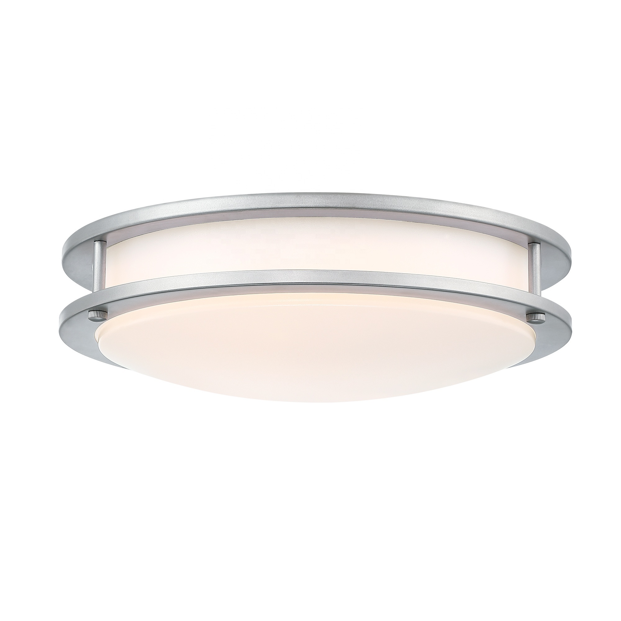 5CCT 13 Inch Dimmable Ceiling Light LED Flush Mount lamp 2700K-3000K-3500K-4000K-5000K Selectable 23W Brushed Nickel finish