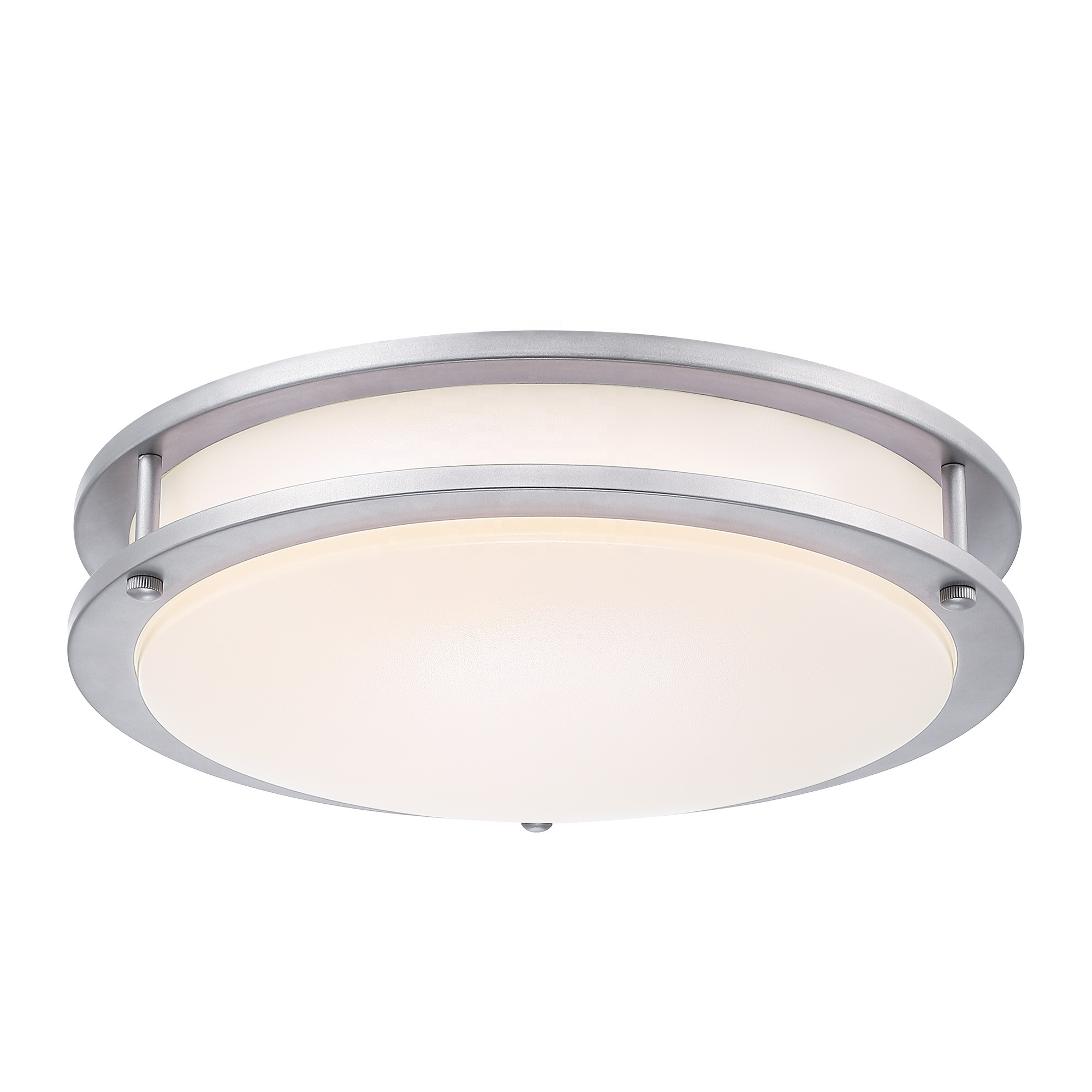 5CCT 13 Inch Dimmable Ceiling Light LED Flush Mount lamp 2700K-3000K-3500K-4000K-5000K Selectable 23W Brushed Nickel finish