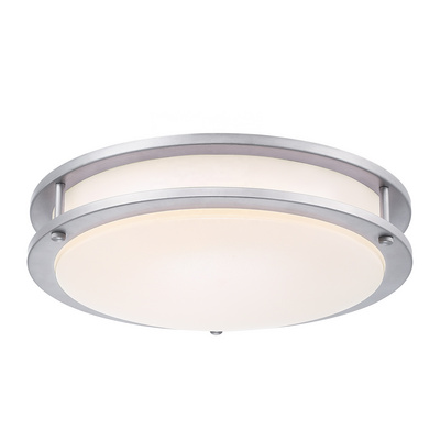 5CCT 13 Inch Dimmable Ceiling Light LED Flush Mount lamp 2700K-3000K-3500K-4000K-5000K Selectable 23W Brushed Nickel finish