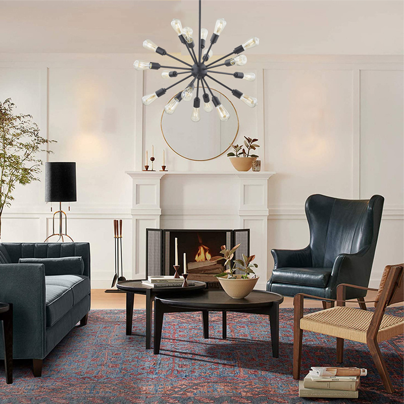 Luxury modern Sputnik Chandelier living room golden modern chandelier lights and lighting home