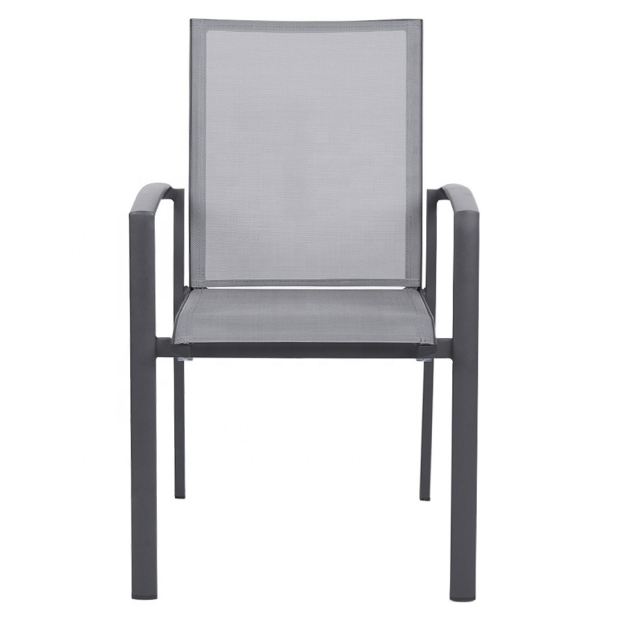 Commercial Aluminum Stackable Sling Patio Outdoor Dining Chair for Hotel, Restaurant,Spa, Pool ,Garden, Deck, Custom Available