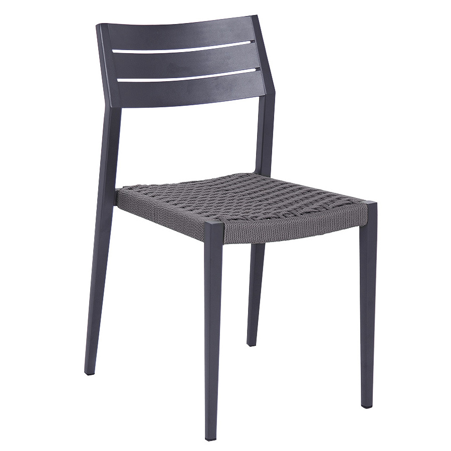 Commercial Modern Design Aluminum with Olifen Woven Fabric Outdoor Dining Chair for Garden Grade