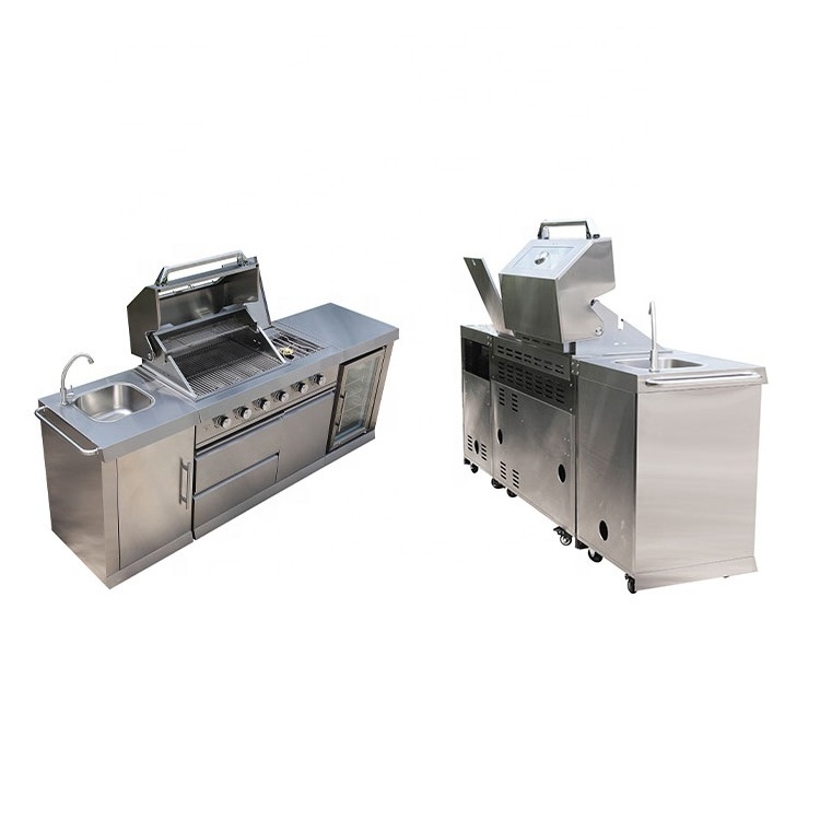 JN611 Outdoor Kitchen island All Stainless steel Outdoor kitchen BBQ ...