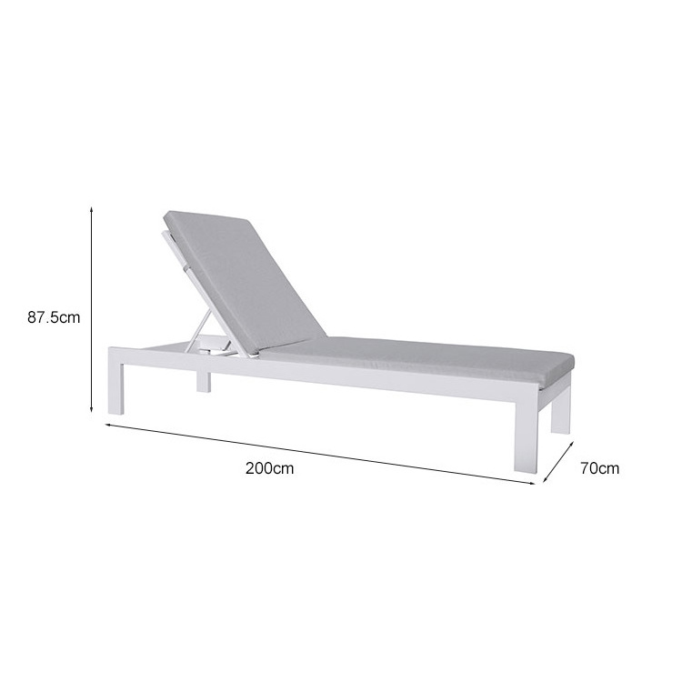 MB4081KT Modern aluminum sun loungel outdoor sunbed patio  sun chaise lounger for pool hotel garden