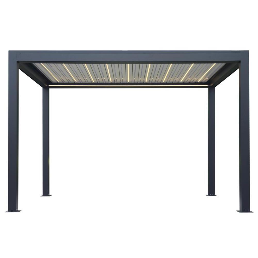 KT  Customized Louverd gazebo Electric Gazabo  Aluminum Outdoor Pergola