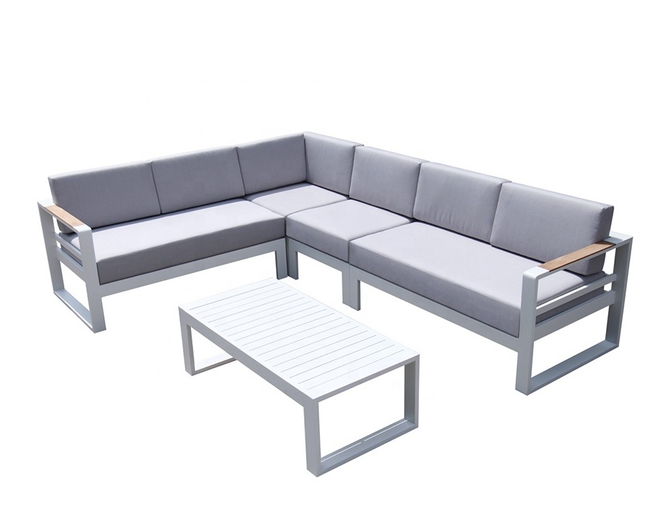 JBB3070 Modern Design aluminum sectionals sofa set luxury garden outdoor sofas for restaurant