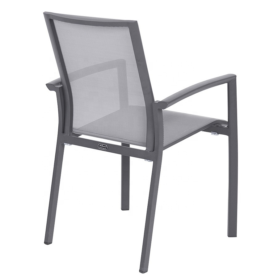 Commercial Aluminum Stackable Sling Patio Outdoor Dining Chair for Hotel, Restaurant,Spa, Pool ,Garden, Deck, Custom Available