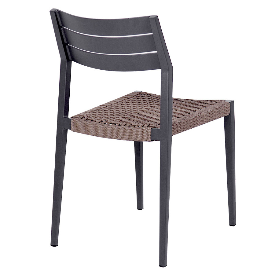 Commercial Modern Design Aluminum with Olifen Woven Fabric Outdoor Dining Chair for Garden Grade