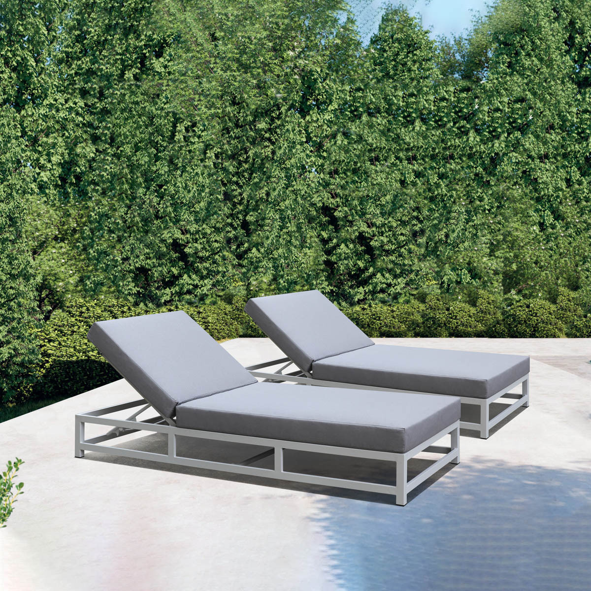 KT Aluminum outdoor Daybed outdoor sun lounge bed outdoor single  bed