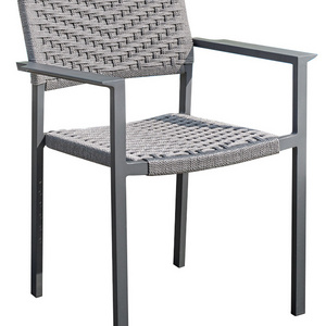 Aluminum Frame Olifen Back Weaving Without Hole Patio Outdoor Dining Chair Garden Seating