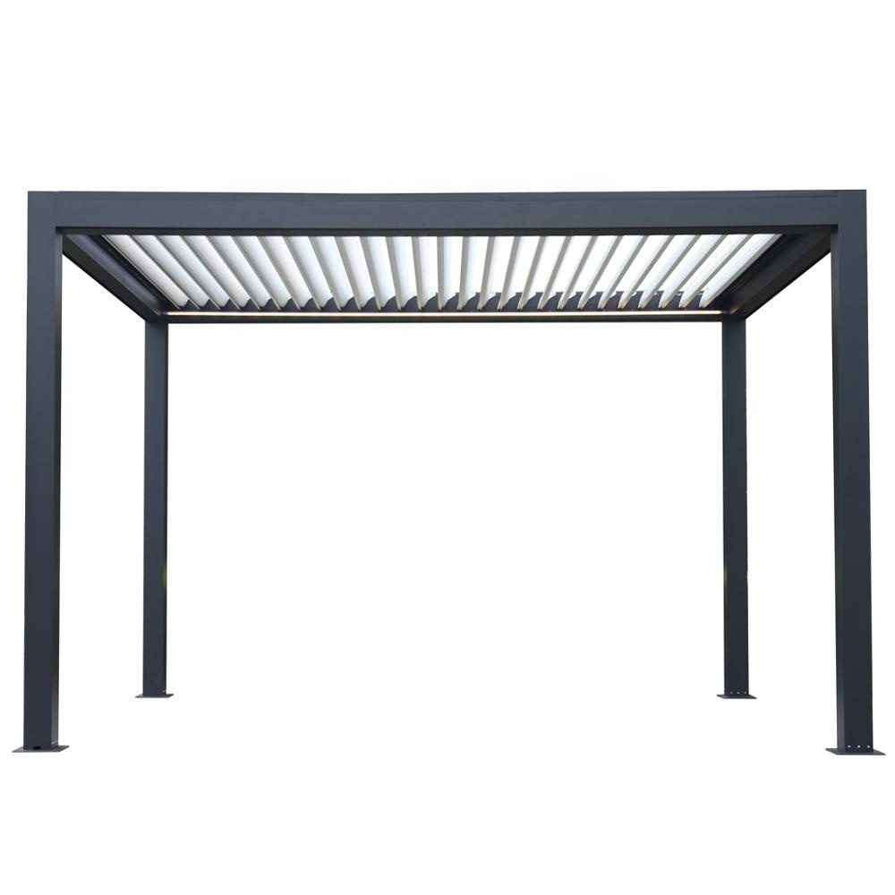 Modern Luxury Aluminum Waterproof Outdoor Pergola with Bright  Light garden pergola