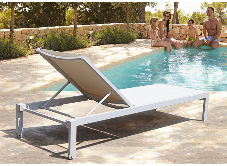 MB4090 Modern aluminum outdoor chaise lounge set  garden patio pool  sun lounge chairs furniture for hotel