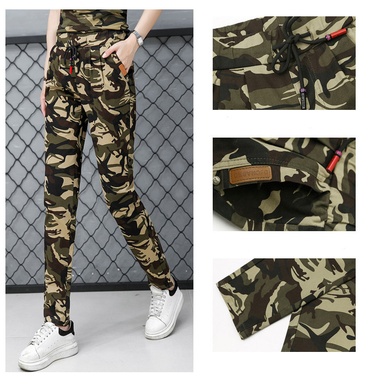 Women Elastic Cotton Harem Pants for Women Jumpsuit Sweatpants Streetwear Cargo Pants Trousers