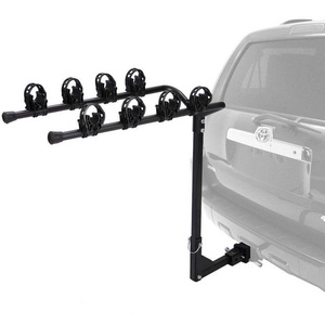 FIERYRED Adjustable Outdoor travel MTB transport rack 4 bike Bicycle Carrier Steel Car Rear Mounted Bike Rack For Car