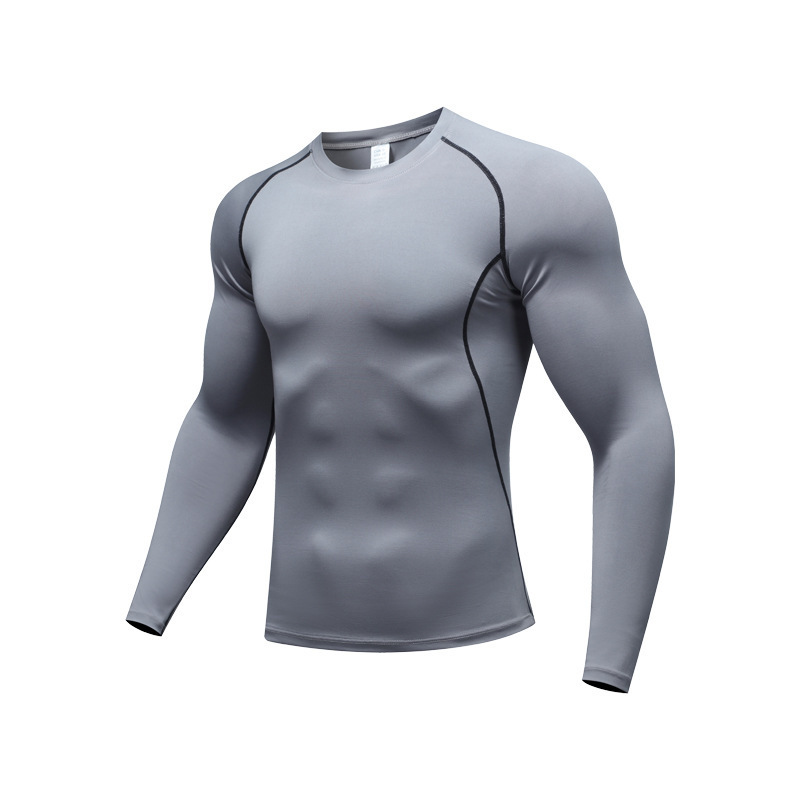 Factory price Men's Athletic Workout Shirt Water Sports Rash Guard Base Layer Long Sleeve Compression Shirts