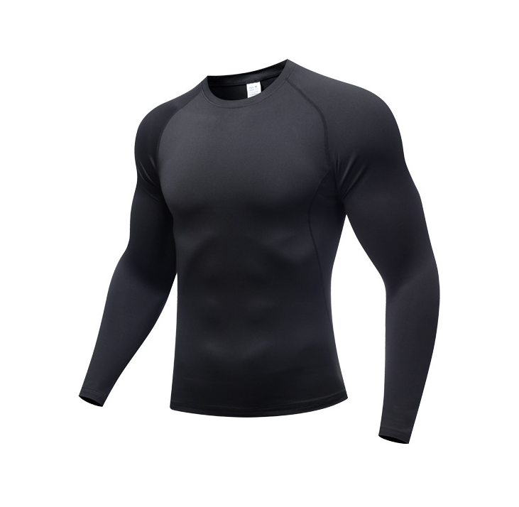 Factory price Men's Athletic Workout Shirt Water Sports Rash Guard Base Layer Long Sleeve Compression Shirts