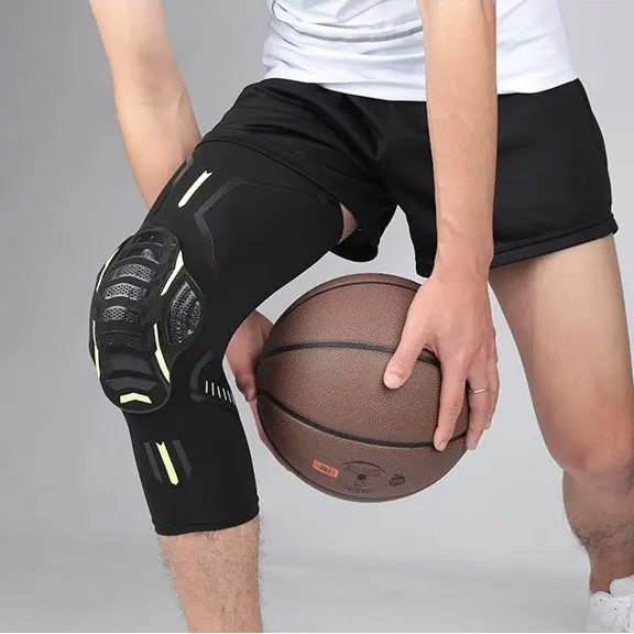 Factort price Sport Fitness Long Compression Sports Elastic Full Leg Sleeves Warmer Knee Brace Motorcycle Guard Knee Pad