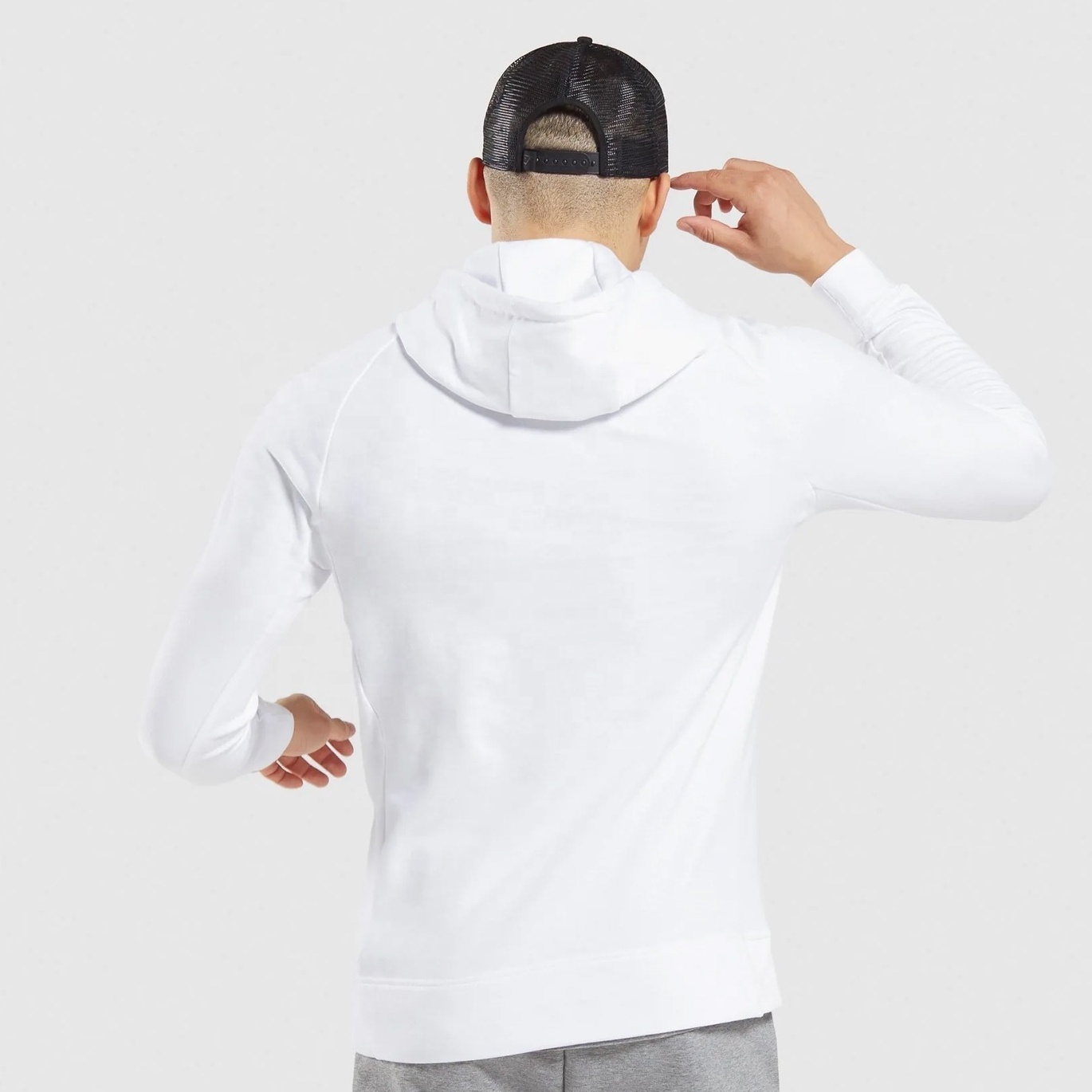 Latest Cheap Black Blank Fleece Kangaroo Pocket Hoodie Pullover Athletic Sport Gym Sweatshirt Men Hoodie