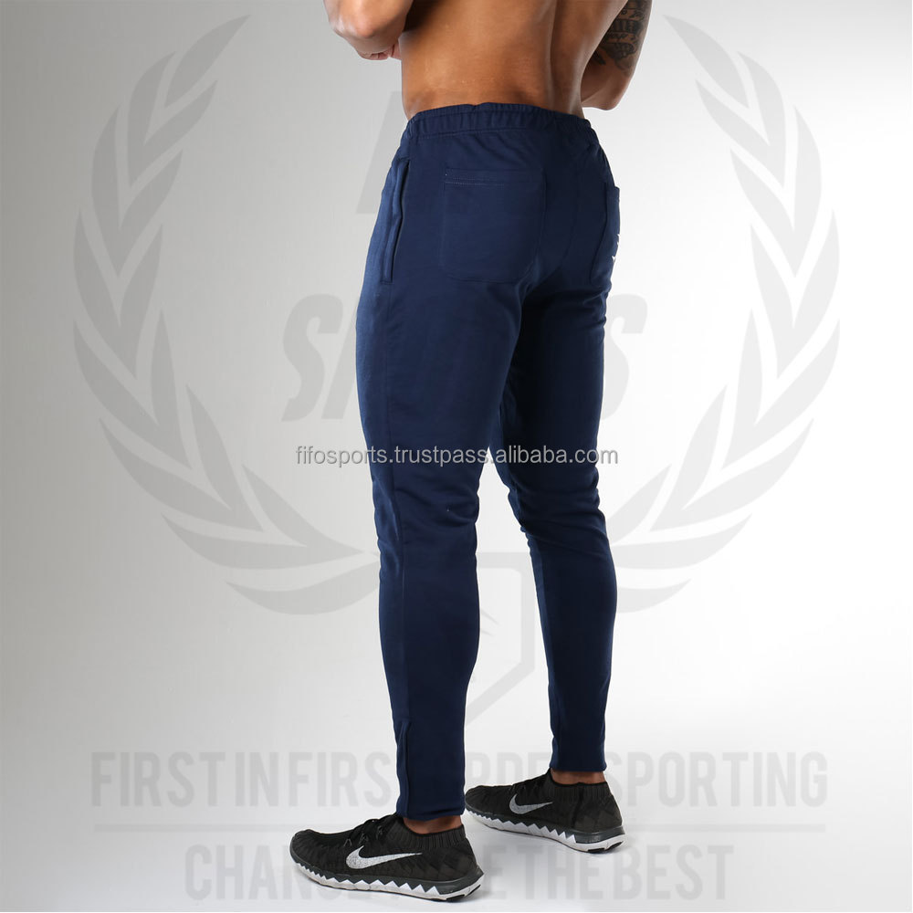 95 % cotton 5% spandex men sports track pants men slim fit sweatpants