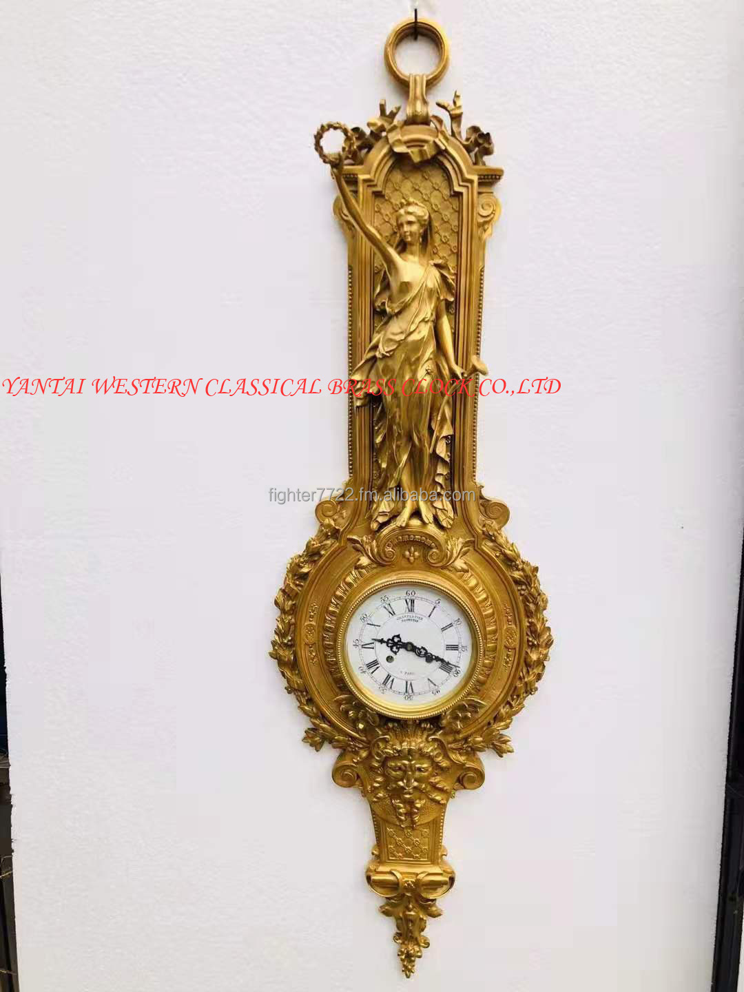 brass goddess wall clock european girl classical wall clock