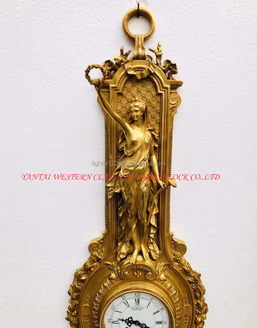 brass goddess wall clock european girl classical wall clock