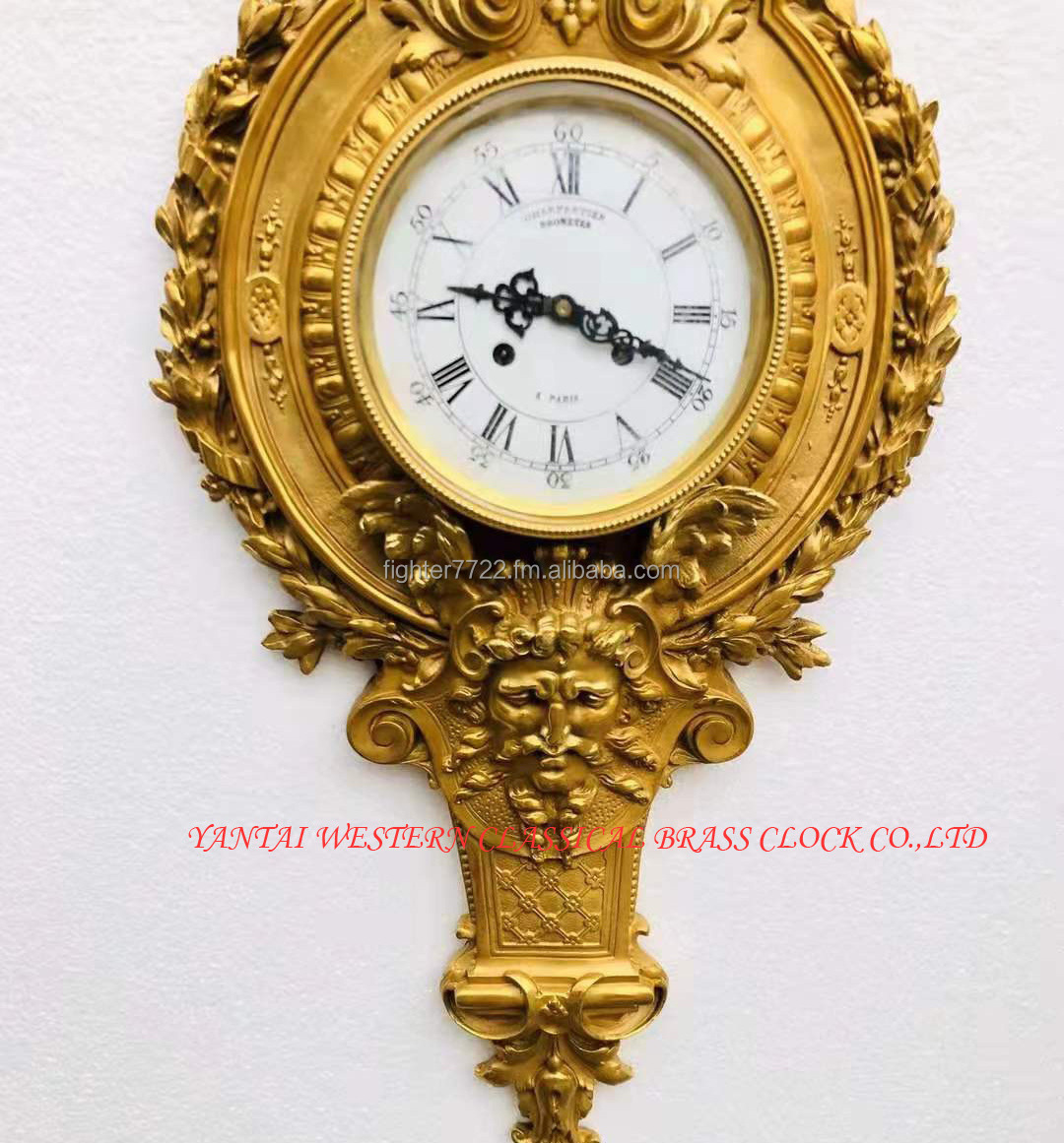 brass goddess wall clock european girl classical wall clock