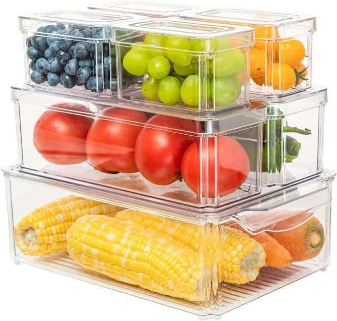 2350ML Transparent Sealed Food Kitchen Fruit Food Storage Box for Refrigerator