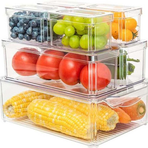 2350ML Transparent Sealed Food Kitchen Fruit Food Storage Box for Refrigerator