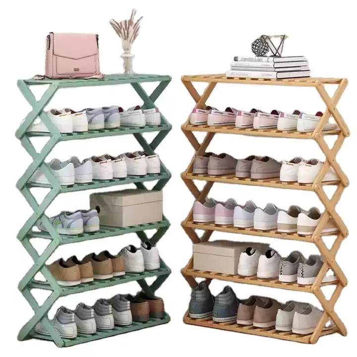 Factory outlet bamboo shoe rack wood wooden shoe rack shoe storage for home