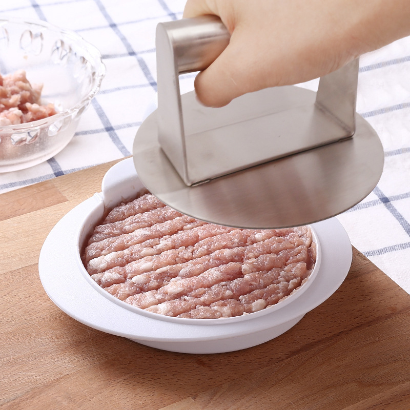 Non-Stick Smooth Round Hamburger Press Stainless Steel Smashed Burger Press